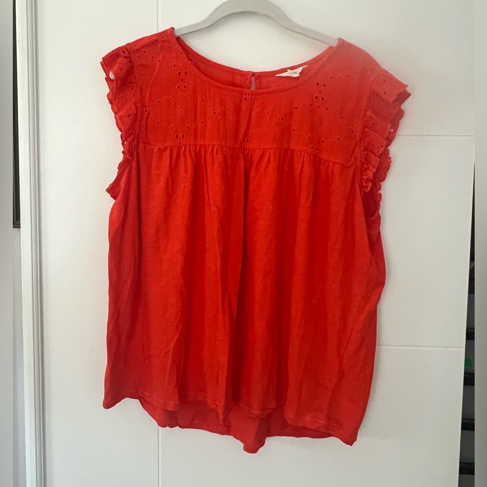 Caslon orange tank top size large